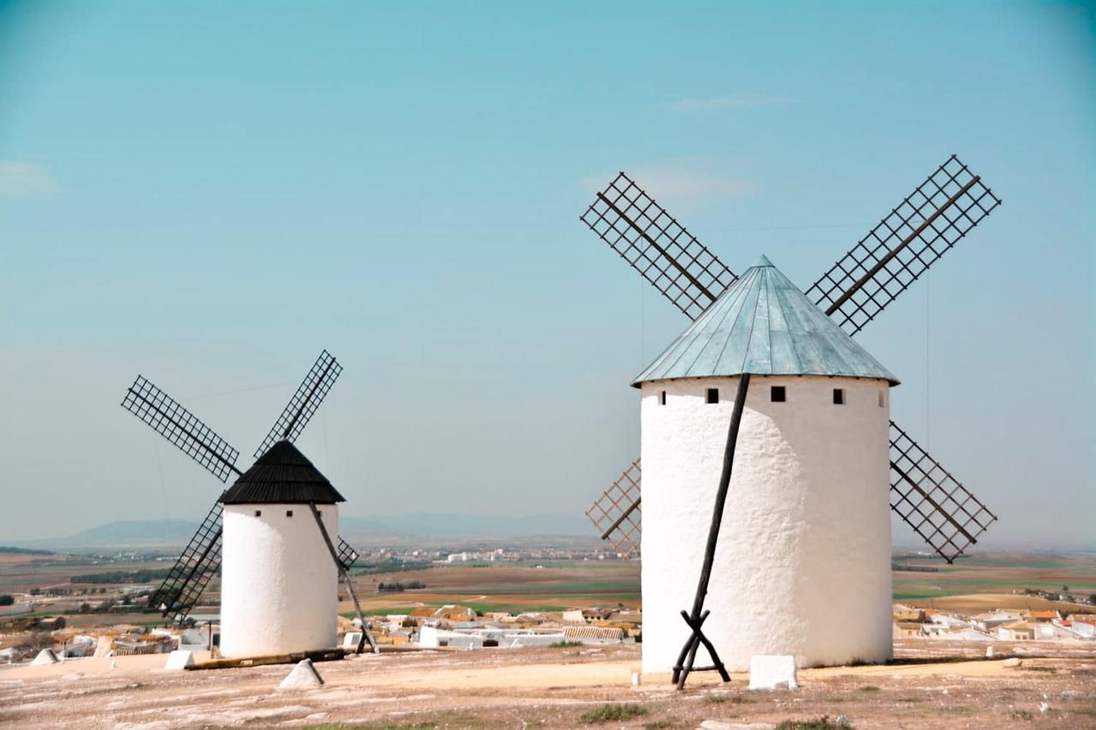 Molinos de viento en el Campo de Criptana, en Ciudad Real.