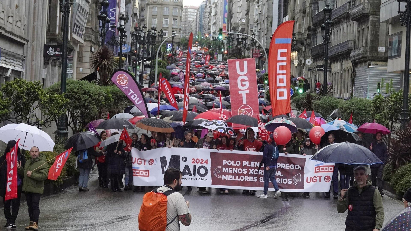 Manifestación UGT y CCOO. // Vicente Alonso
