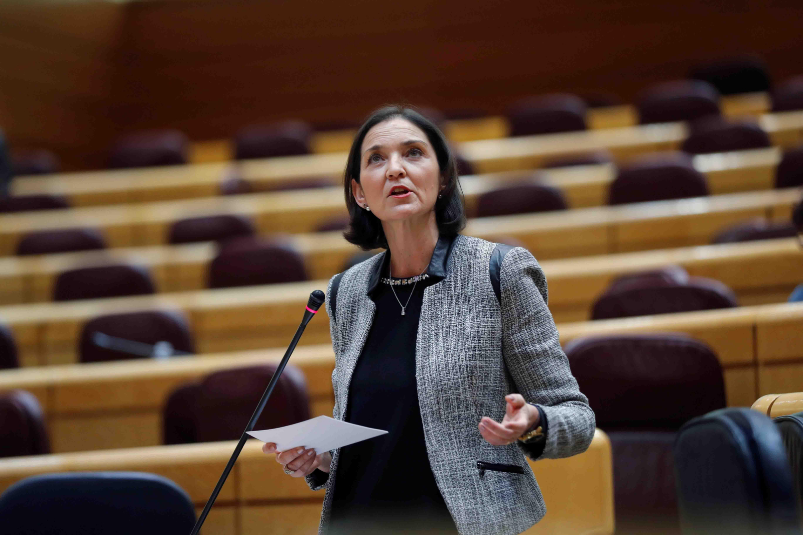 La ministra de Industria, Comercio y Turismo, Reyes Maroto. EFE/ Emilio Naranjo