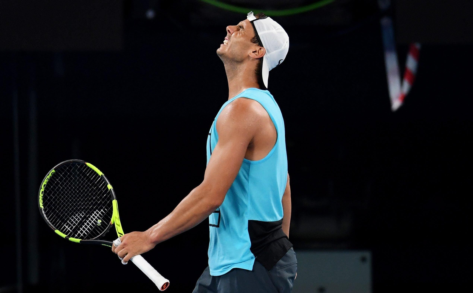 Nadal, ayer en Melbourne.