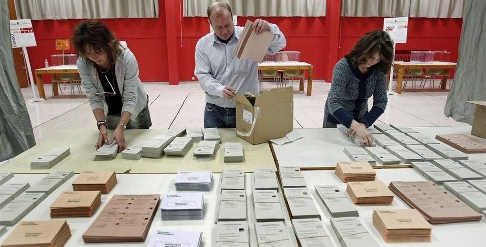 Un colegio electoral antes del inicio de las votaciones. Foto: datuopinion.com