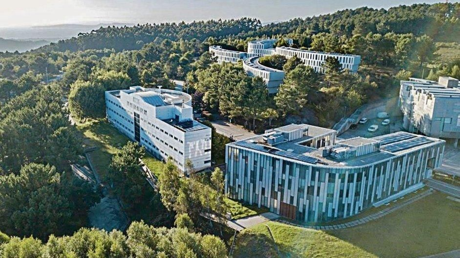 Vista aérea del campus de Vigo.