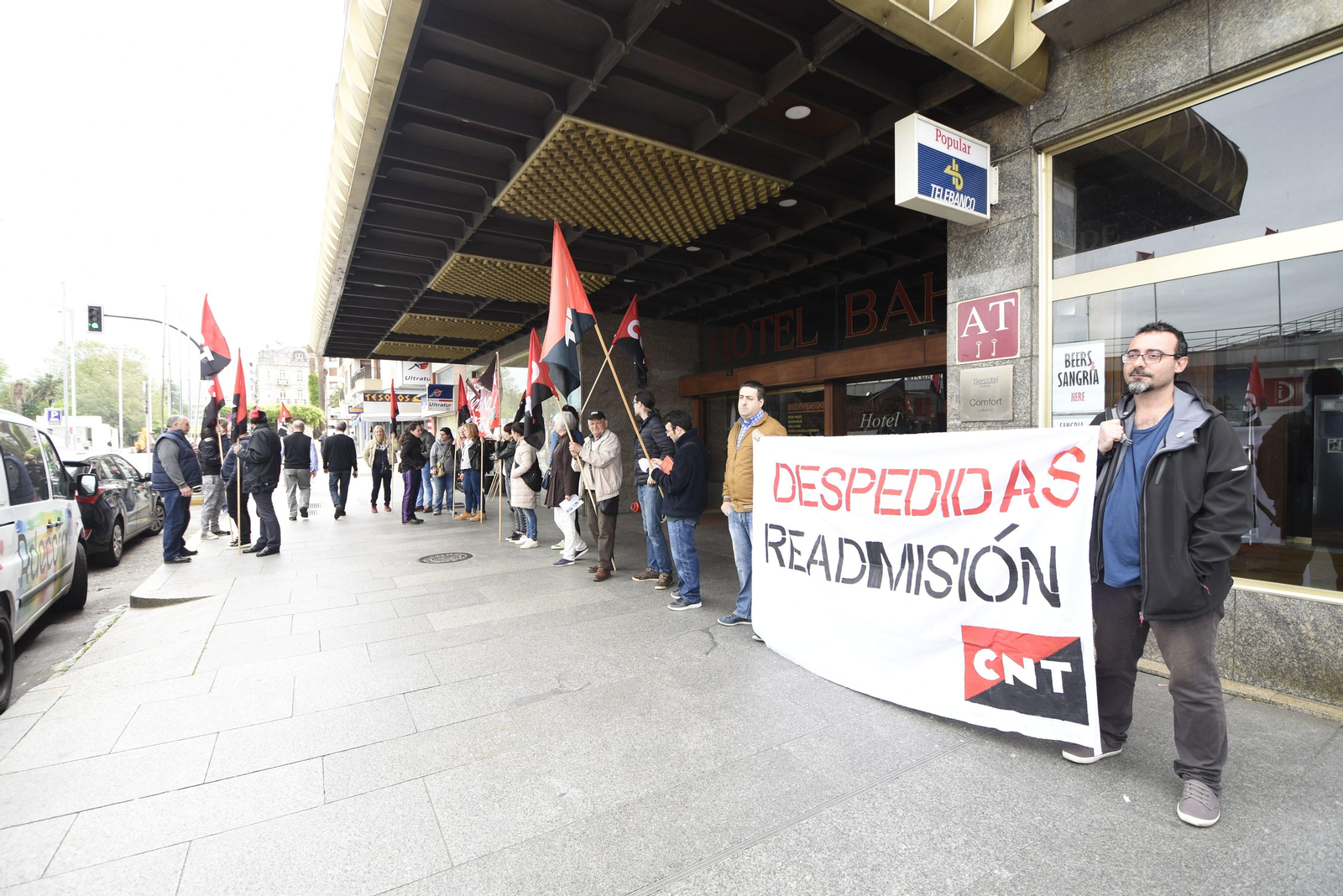 Protesta sindical en el Hotel Bahía