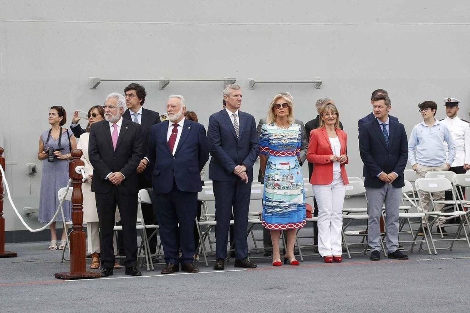 Corina Porro, el pasado domingo en la jura de bandera en el "Juan Carlos I".