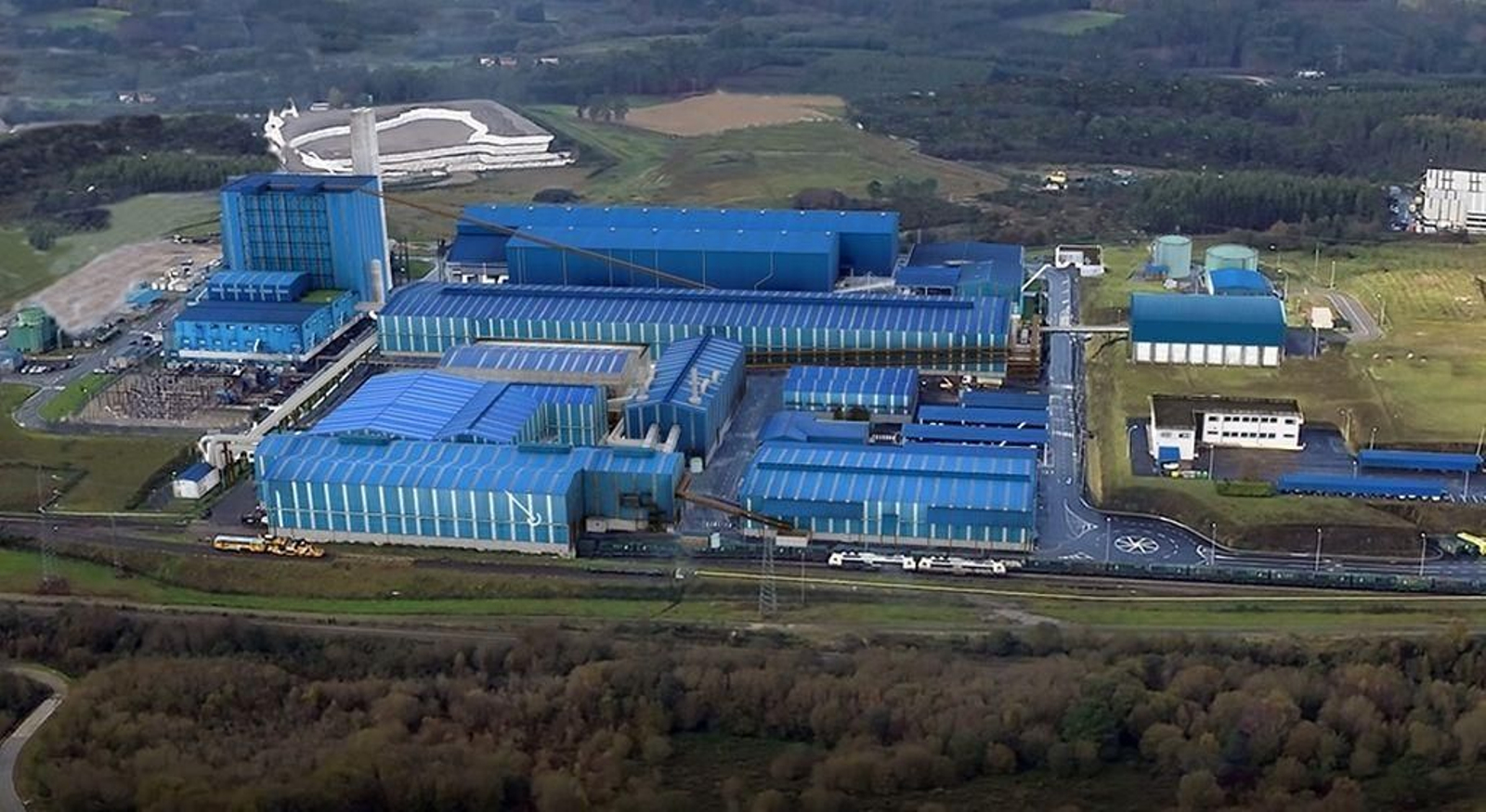 Vista aérea de las instalaciones del Complejo Medioambiental de Sogama, en Cerceda.
