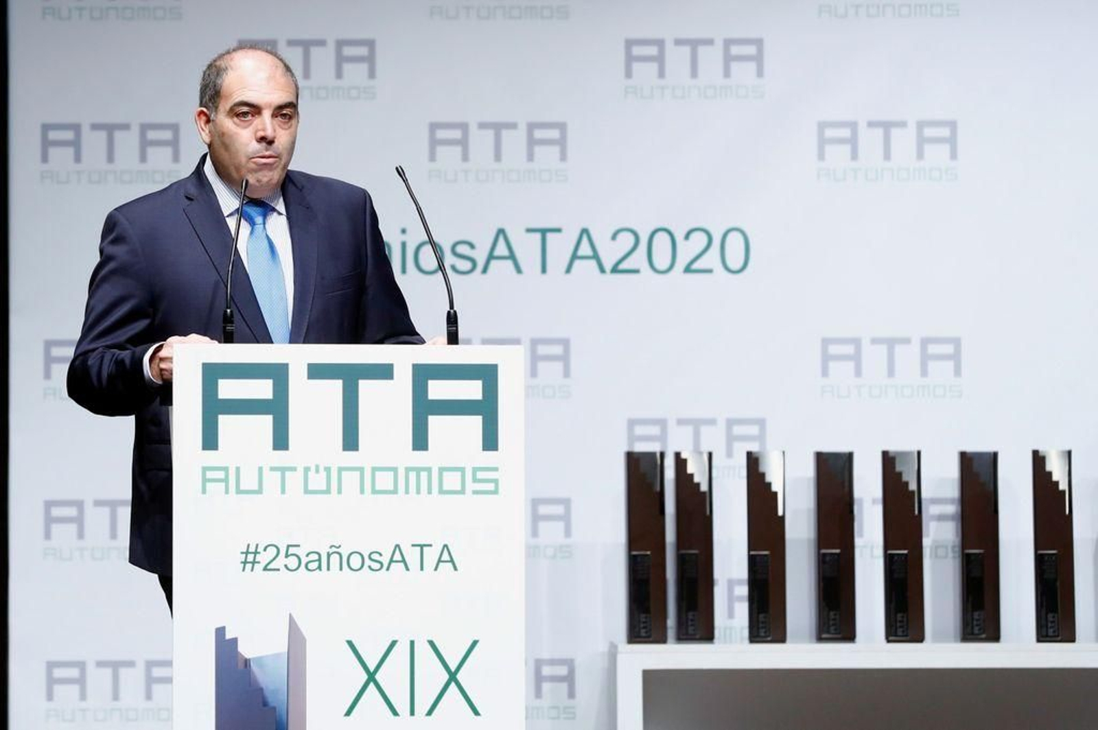 Lorenzo Amor, durante una cita de la organización de autónomos.