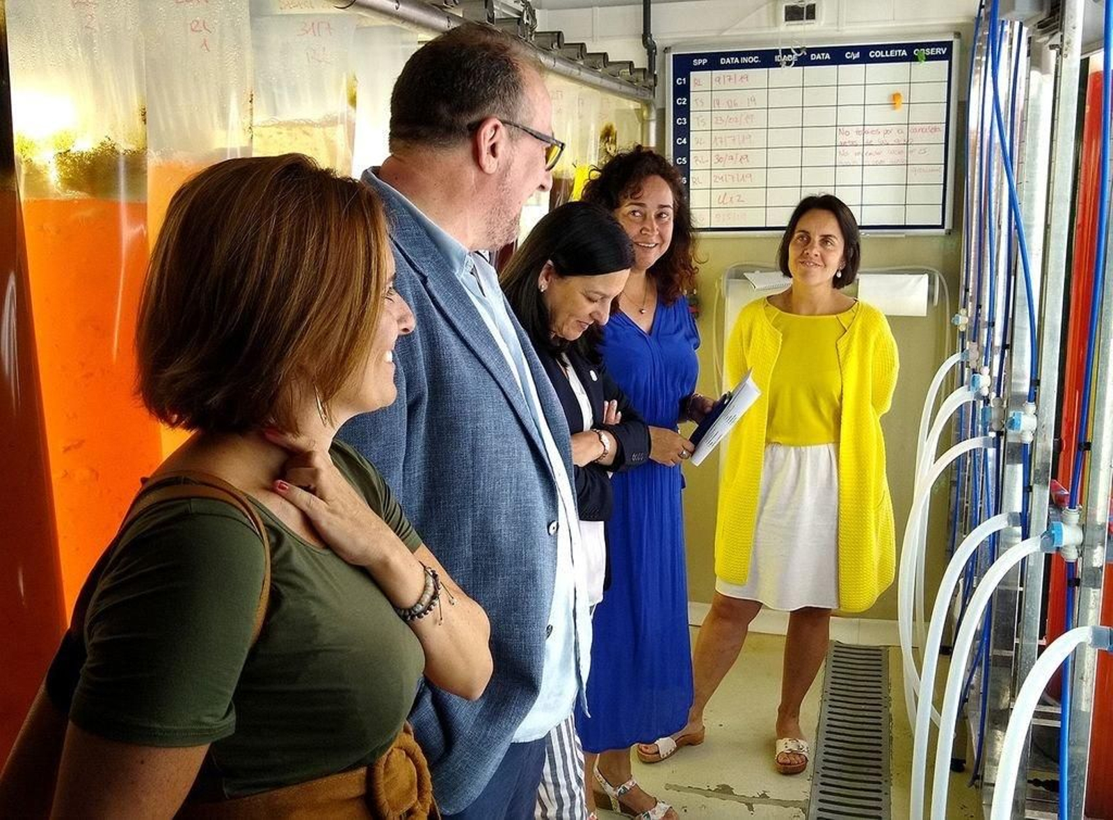 Patricia Argerey visitó el Ecimat para conocer las investigaciones que se están llevando a cabo.