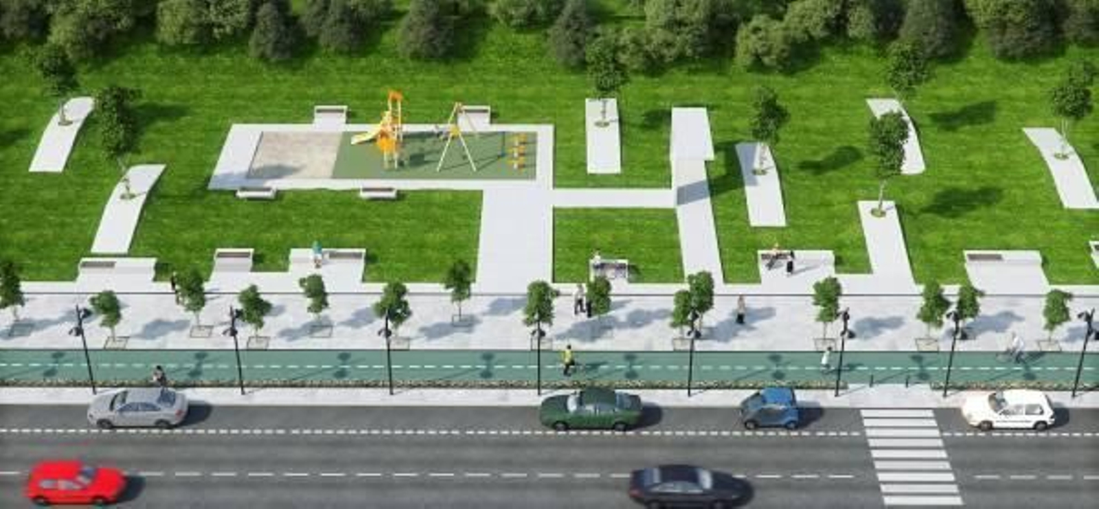 El futuro carril bici, en el tramo desde Coia a Samil.