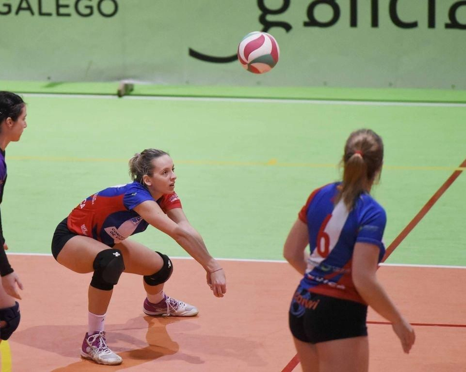 La croata Tea Andric, durante el partido de la semana pasada en Teis.