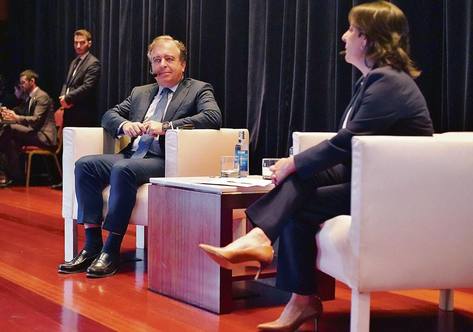 Botas, consejero delegado de Abanca, ayer en su charla.