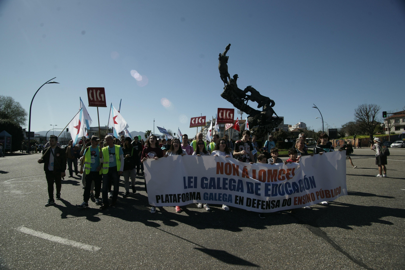 Las marchas recorrieron el centro de la ciudad.