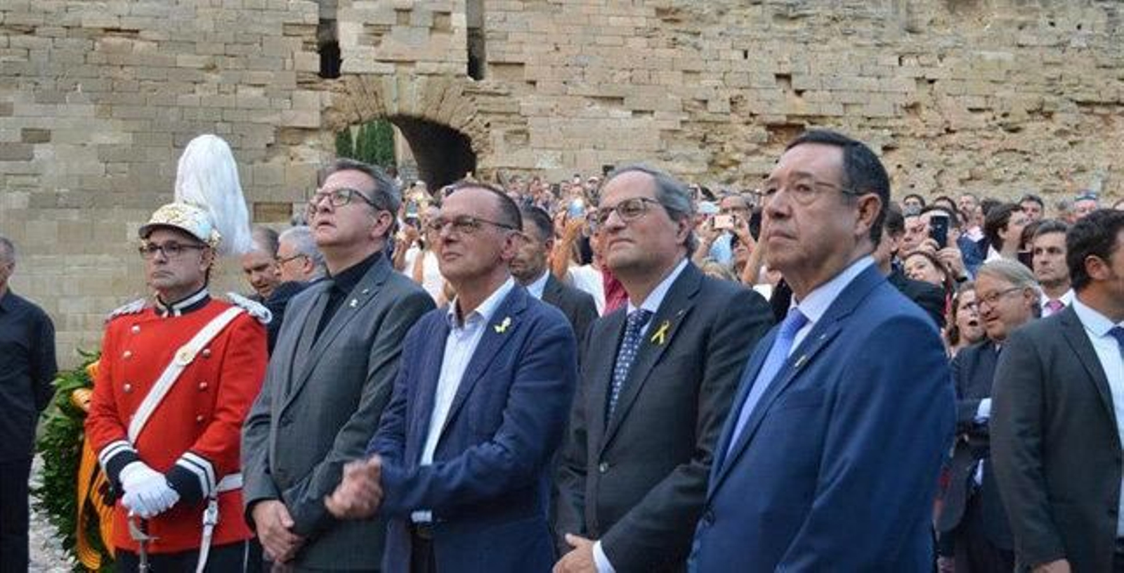 El acto institucional de la Diada reivindica "la libertad de los presos políticos y exiliados".