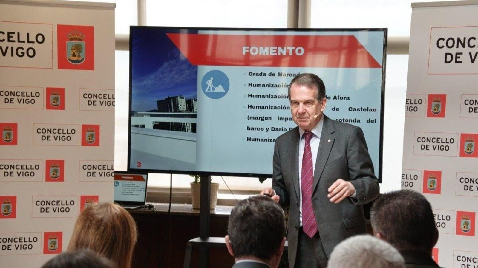 Caballero, durante su balance del año, ayer.