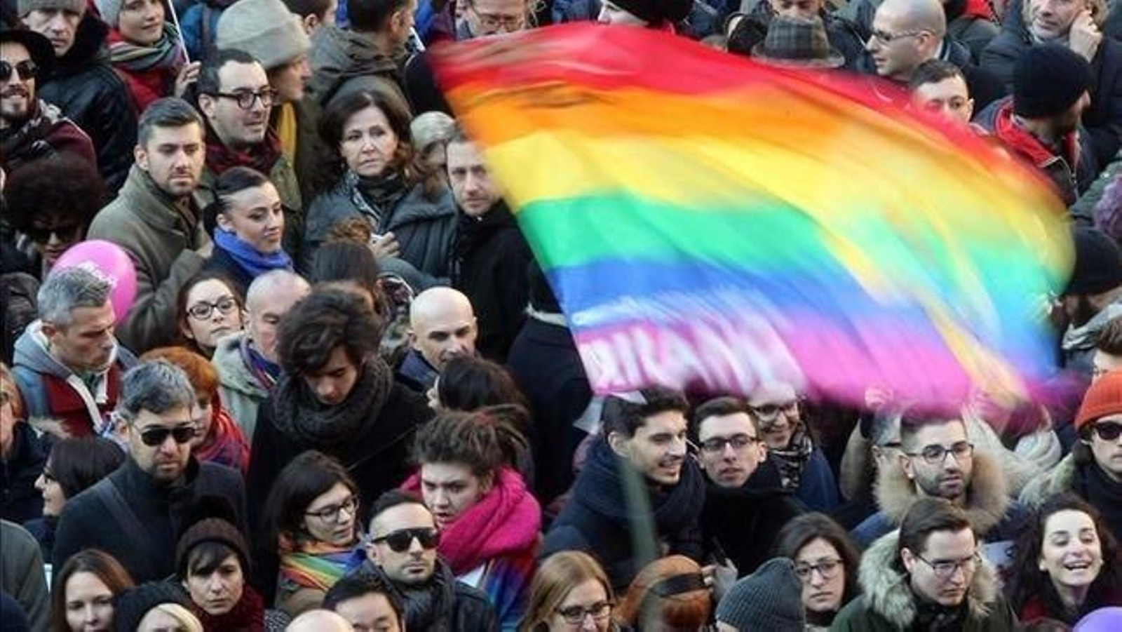 Manifestación a favor de la uniones entre personas del mismo sexo, en Italia | Archivo
