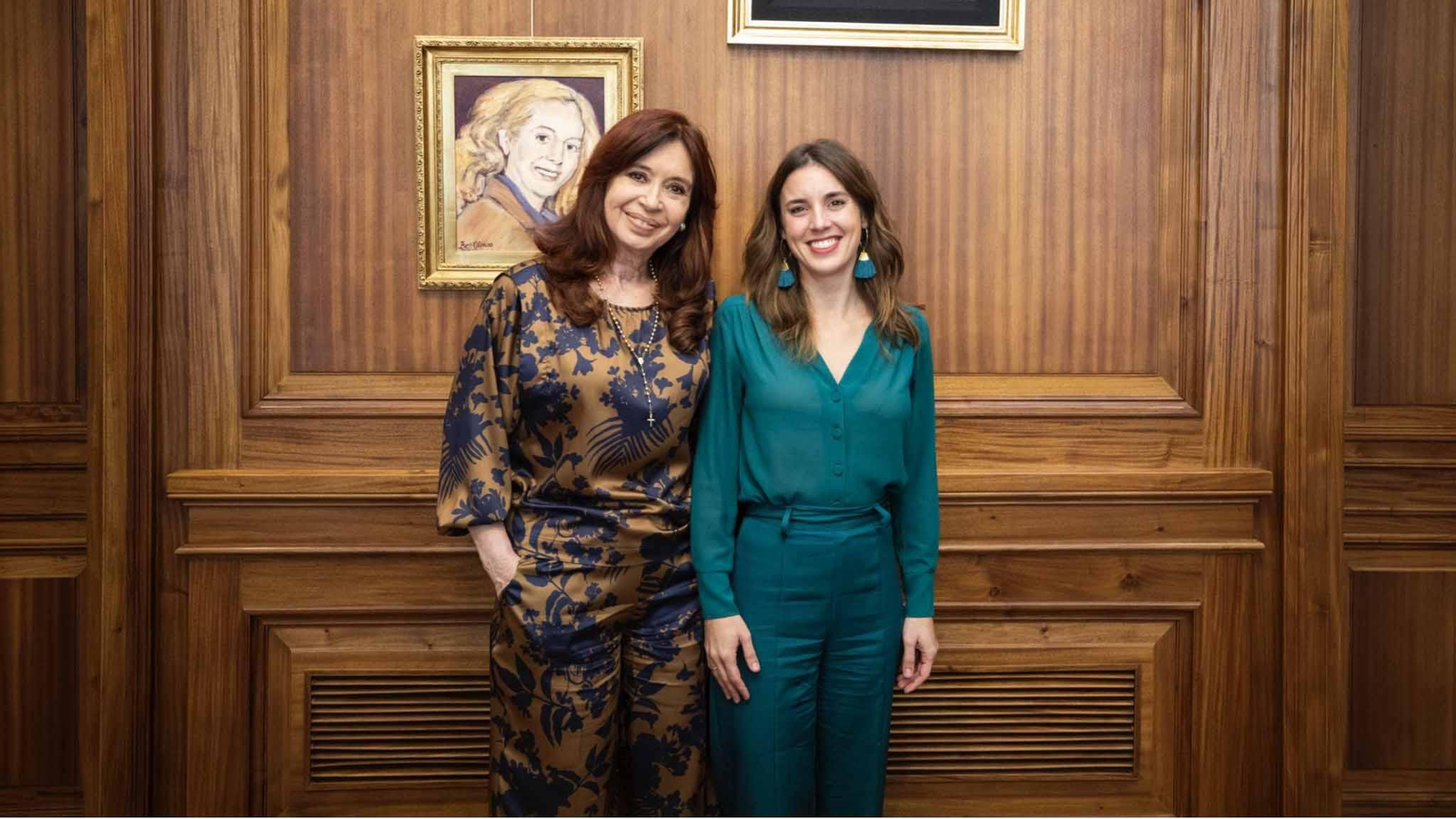 Irene Montero con Cristina Fernández web