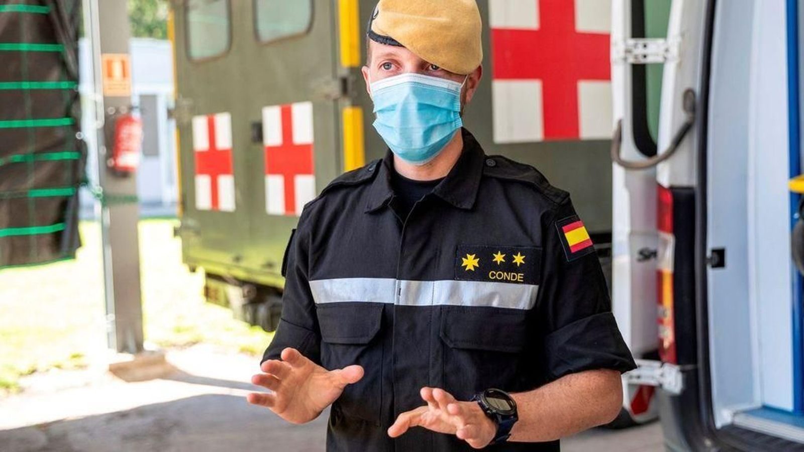 Eloy Conde, teniente de Enfermería de la UME y rastreador militar ante la pandemia de covid-19.