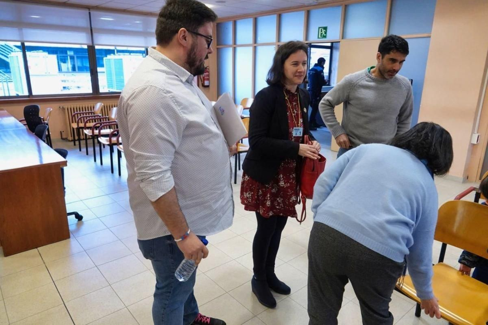 Los concejales del BNG en el pleno con Elsa Quintas, una de las vetadas.