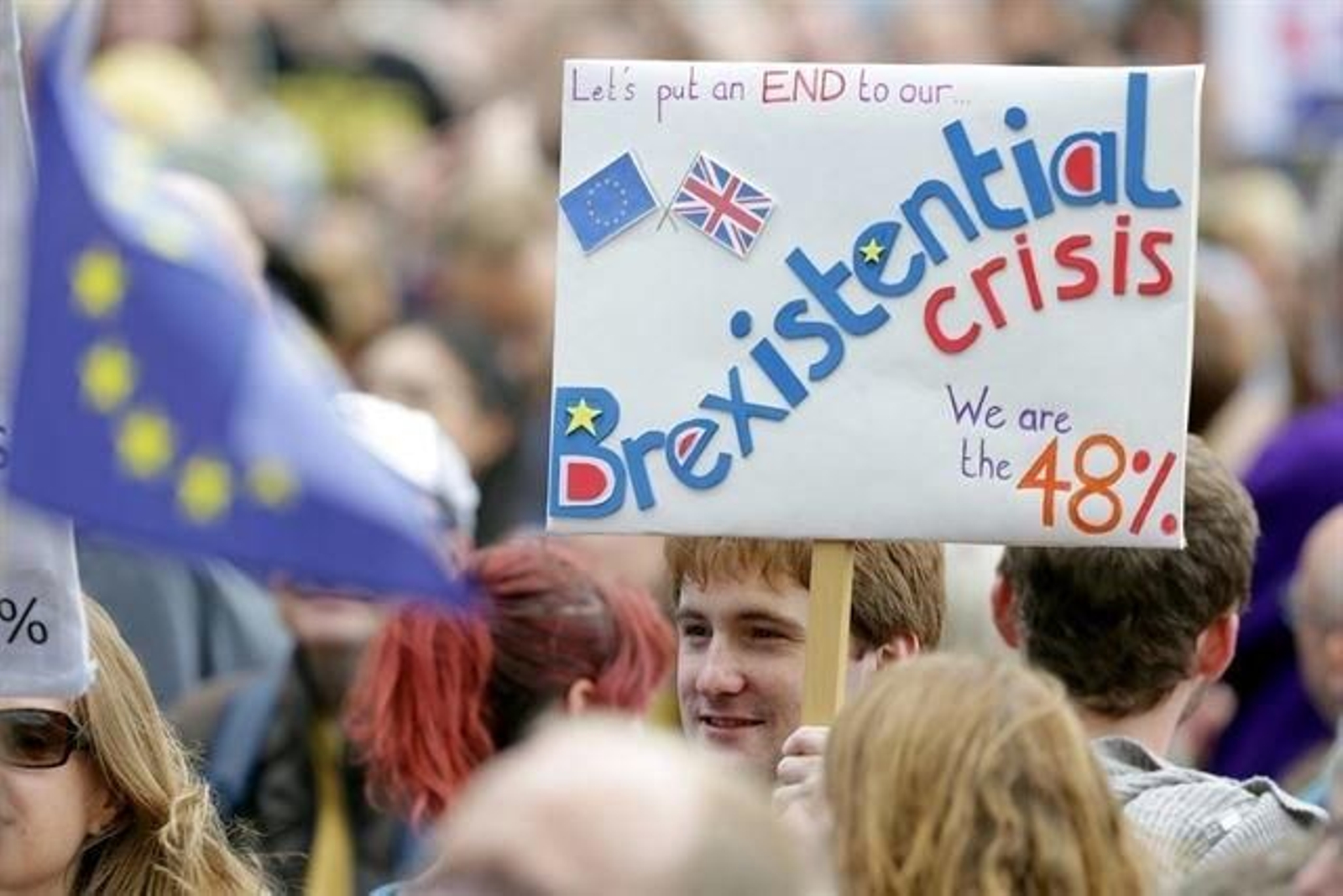 Imagen de la manifestación celebrada en Londres en contra del Brexit