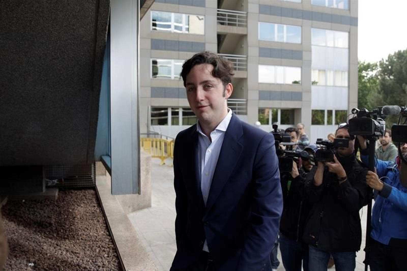 Francisco Nicolás Gómez Iglesias, el "pequeño Nicolás", a su llegada a la Audiencia Provincial de Madrid