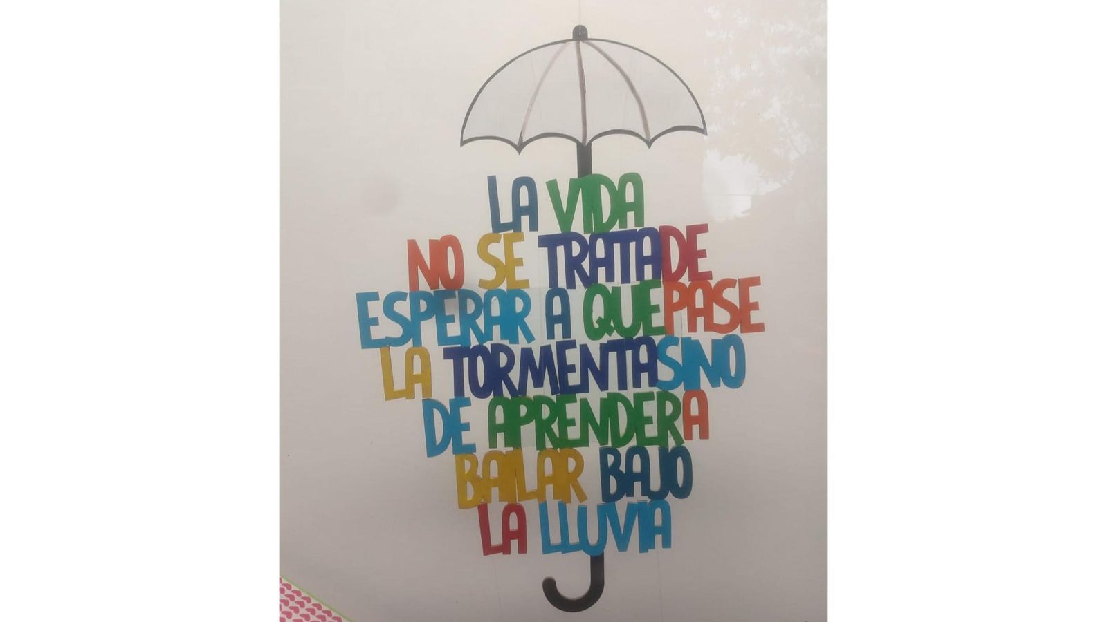 Una frase, un lema de vida: “La vida no se trata de esperar a que pase la tormenta sino de aprender a bailar bajo la lluvia”