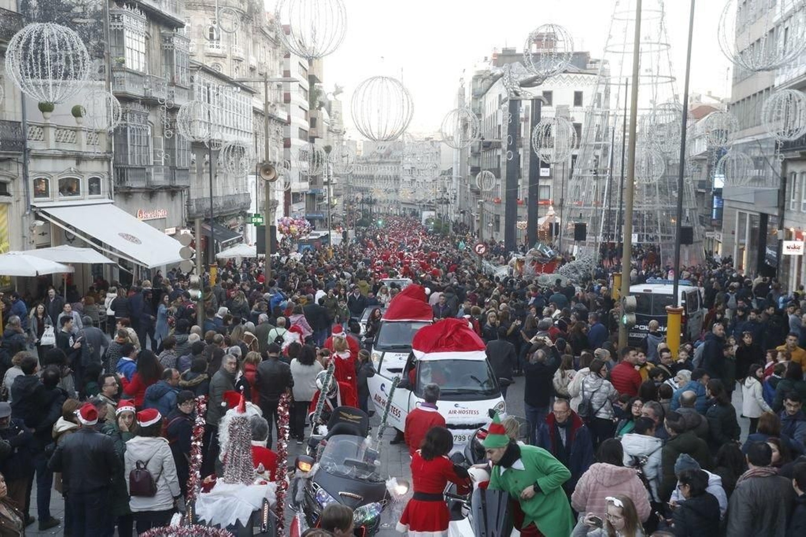 La papanoelada motera toma las calles de Vigo 30