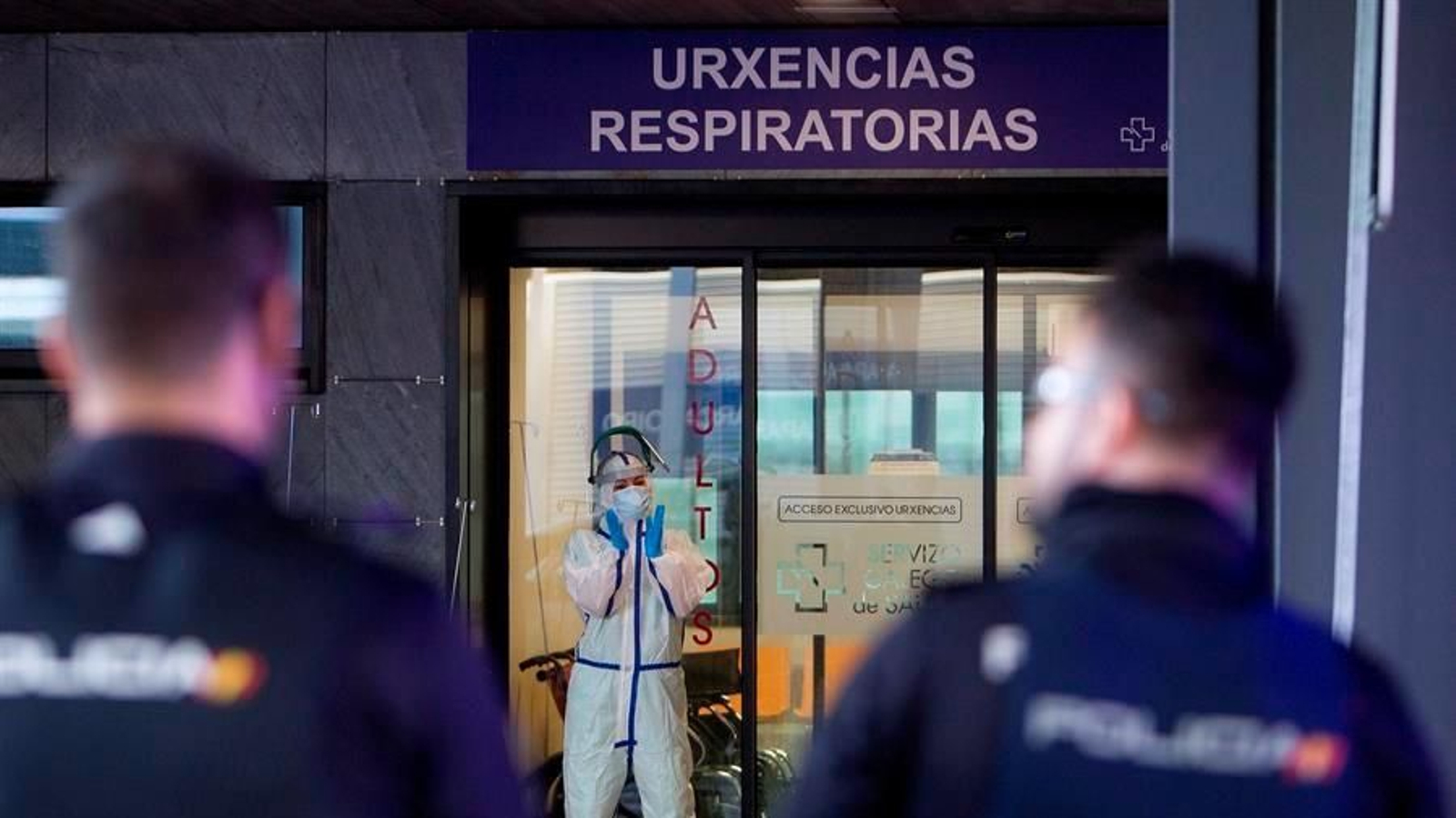 Personal sanitario del Hospital Álvaro Cunqueiro de Vigo