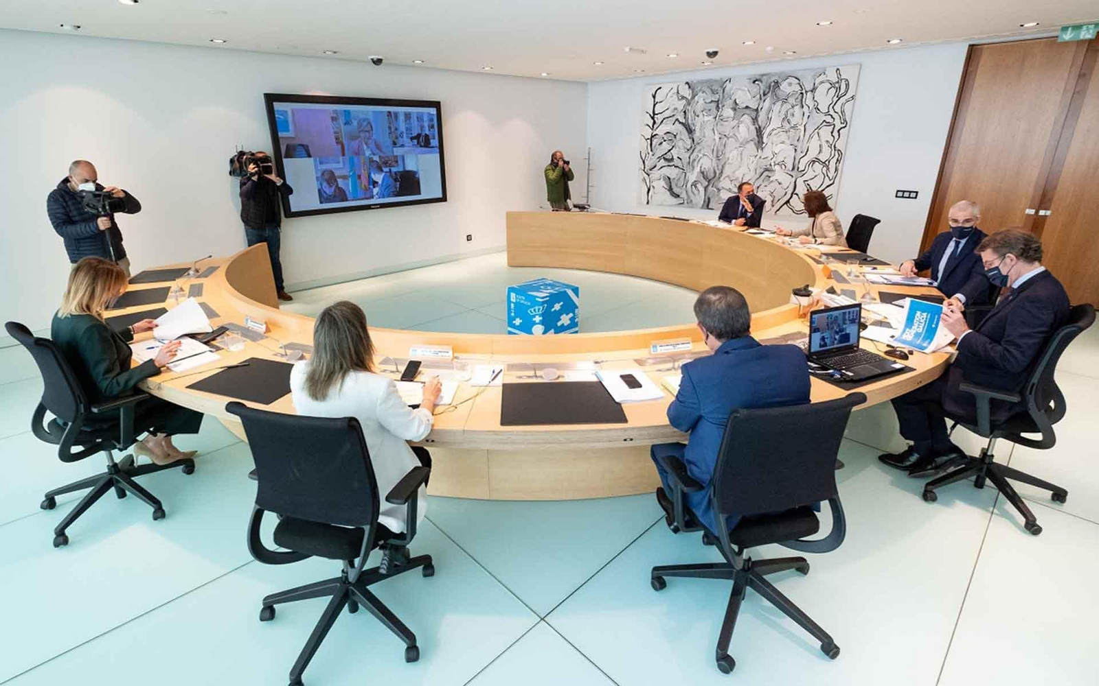 Imagen del Consello de la Xunta en el que se aprobaron las bases de las Ayudas de Emergencia Social para gallegas y gallegos residentes en el exterior