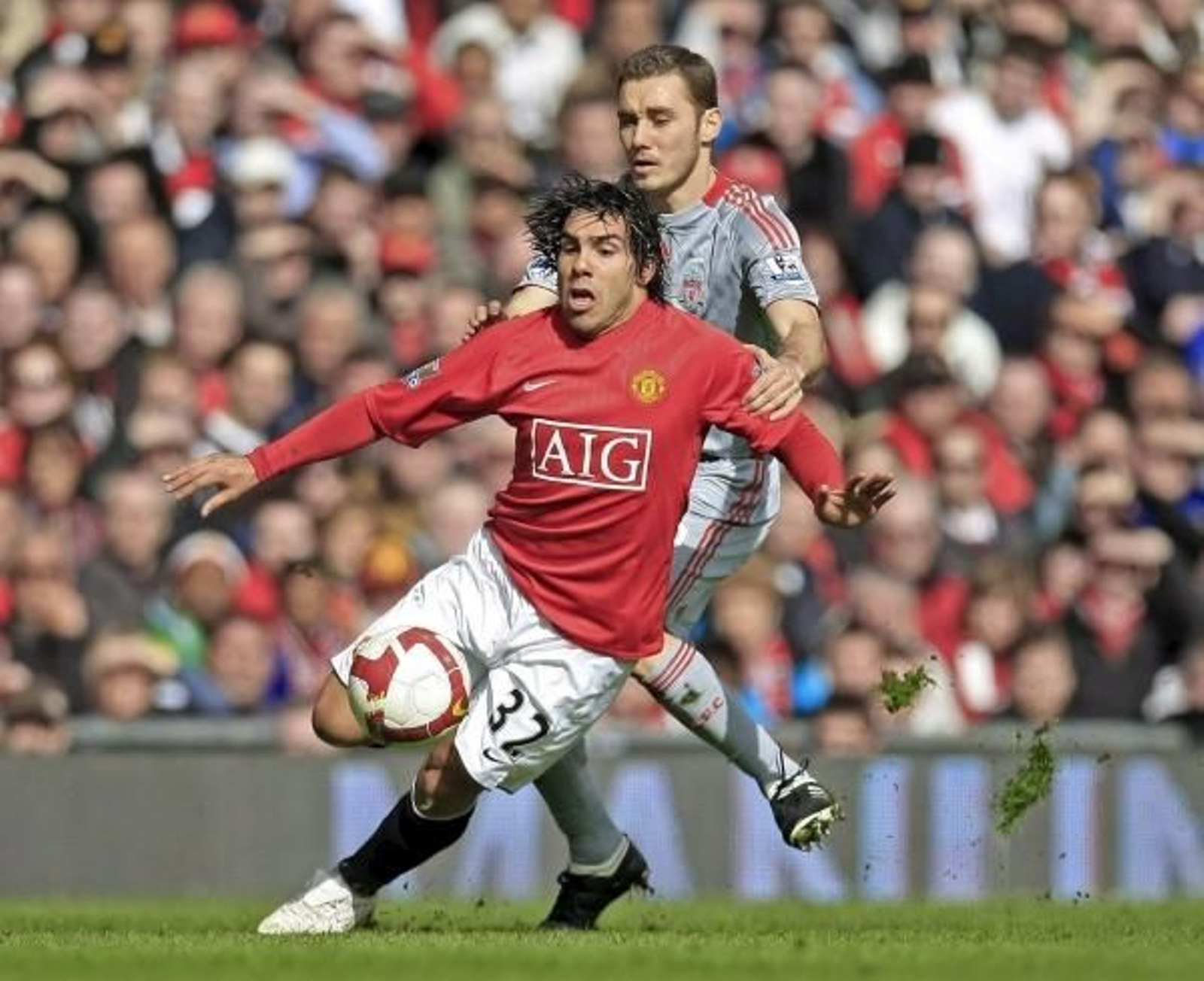 Un momento del partido disputado en Old Trafford.