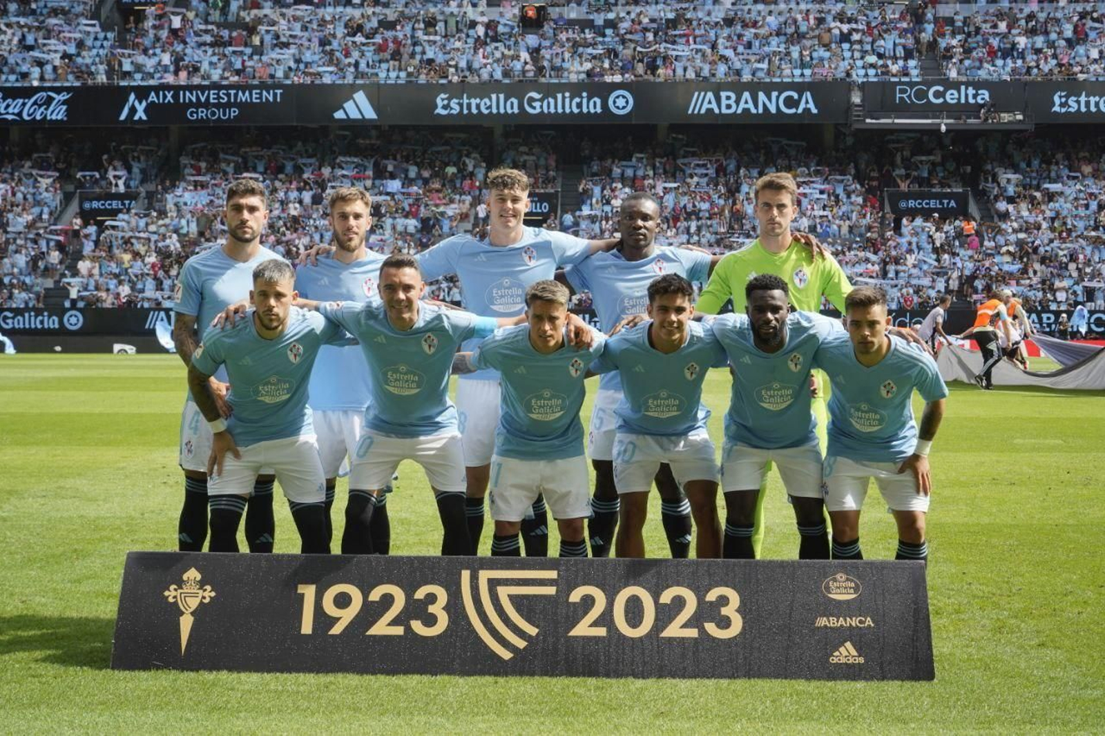 El once inicial del Celta en el partido contra Osasuna.