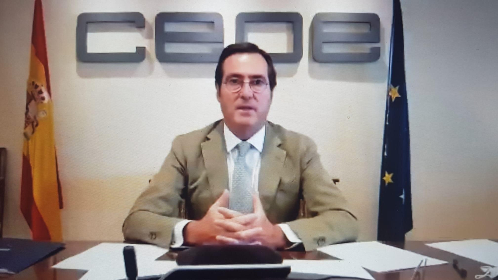 El presidente de la CEOE, Antonio Garamendi