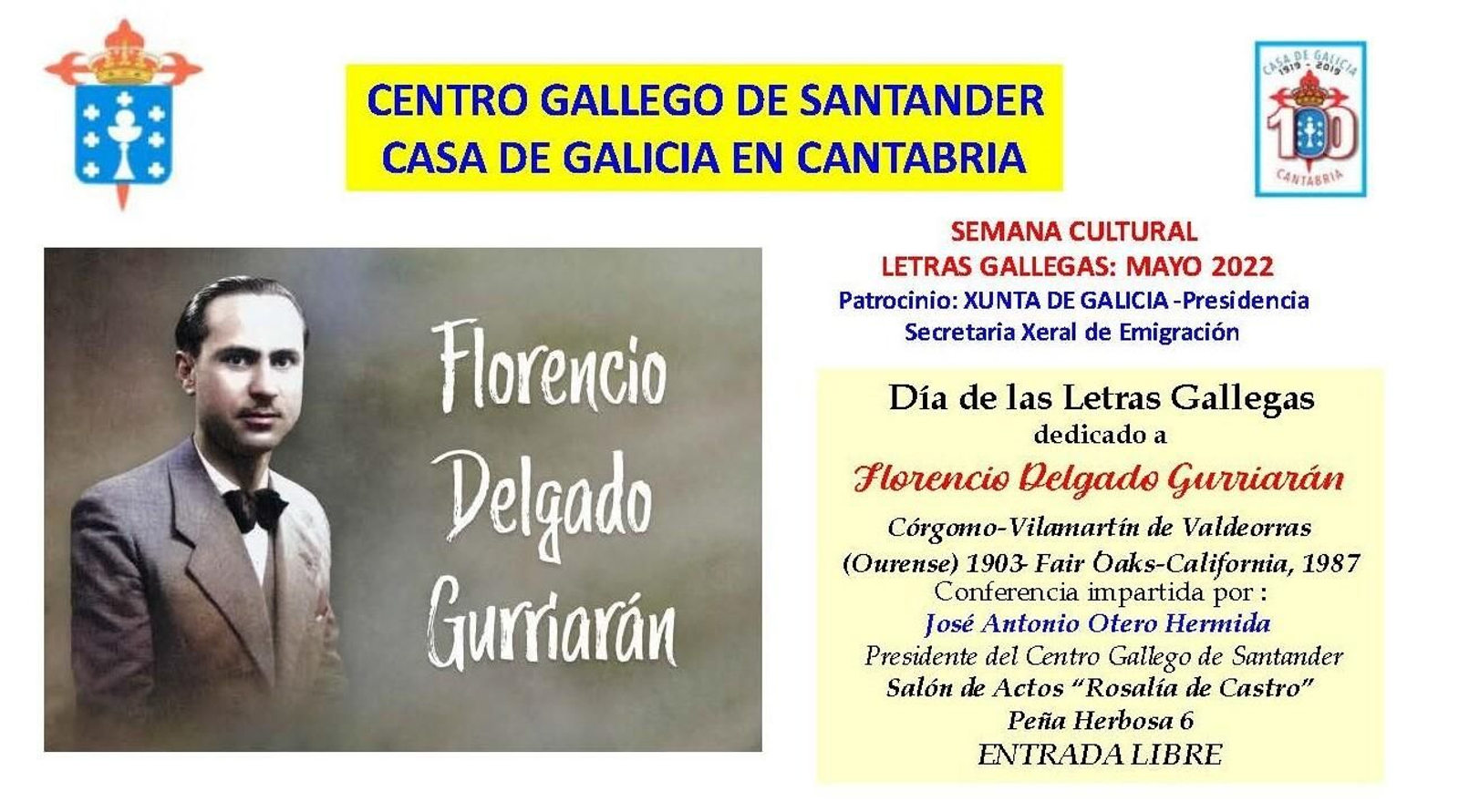 Galicia Foto 2 Conferencia Jose Antonio Otero Hermida(C.Gallego Santander)mayo 2022 web