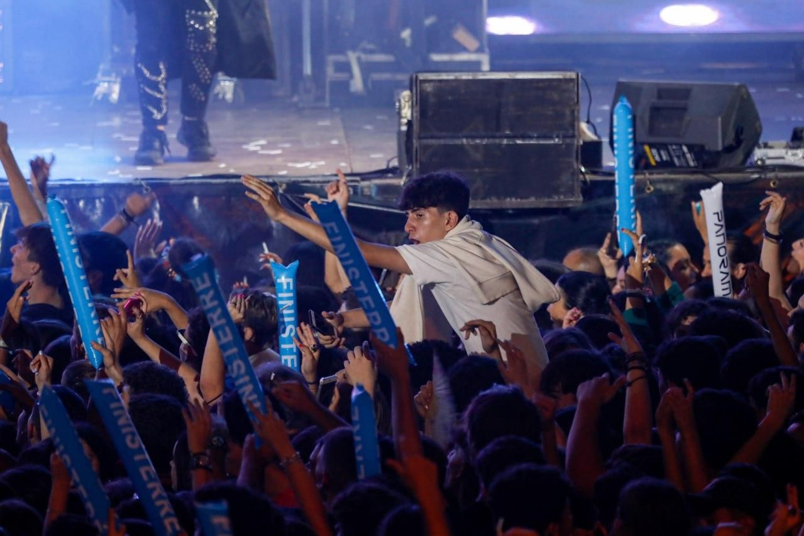 Actuación de la orquesta Panorama en las Fiestas de Coia.
