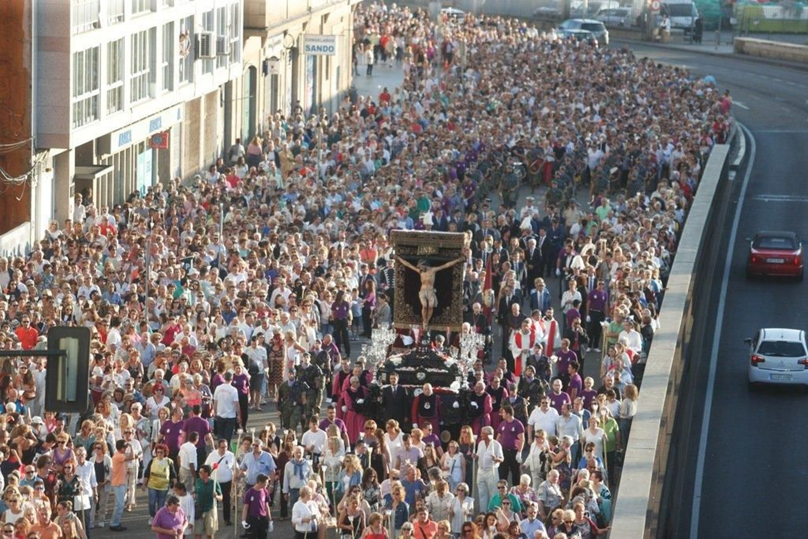 La procesión del Cristo de la Victoria, el pasado año