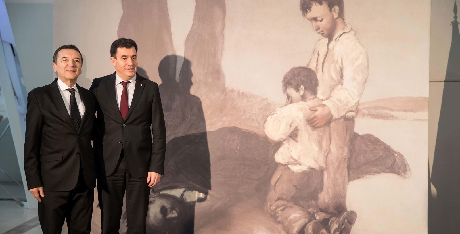 El conselleiro de educación, Román Rodriguez y el presidente del Centro Galicia de Buenos Aires firman un convenio para exhibir por vez primera en Galicia 'A derradeira leición do mestre', de Castelao en el Museo Centro Gaiás.

16/02/18