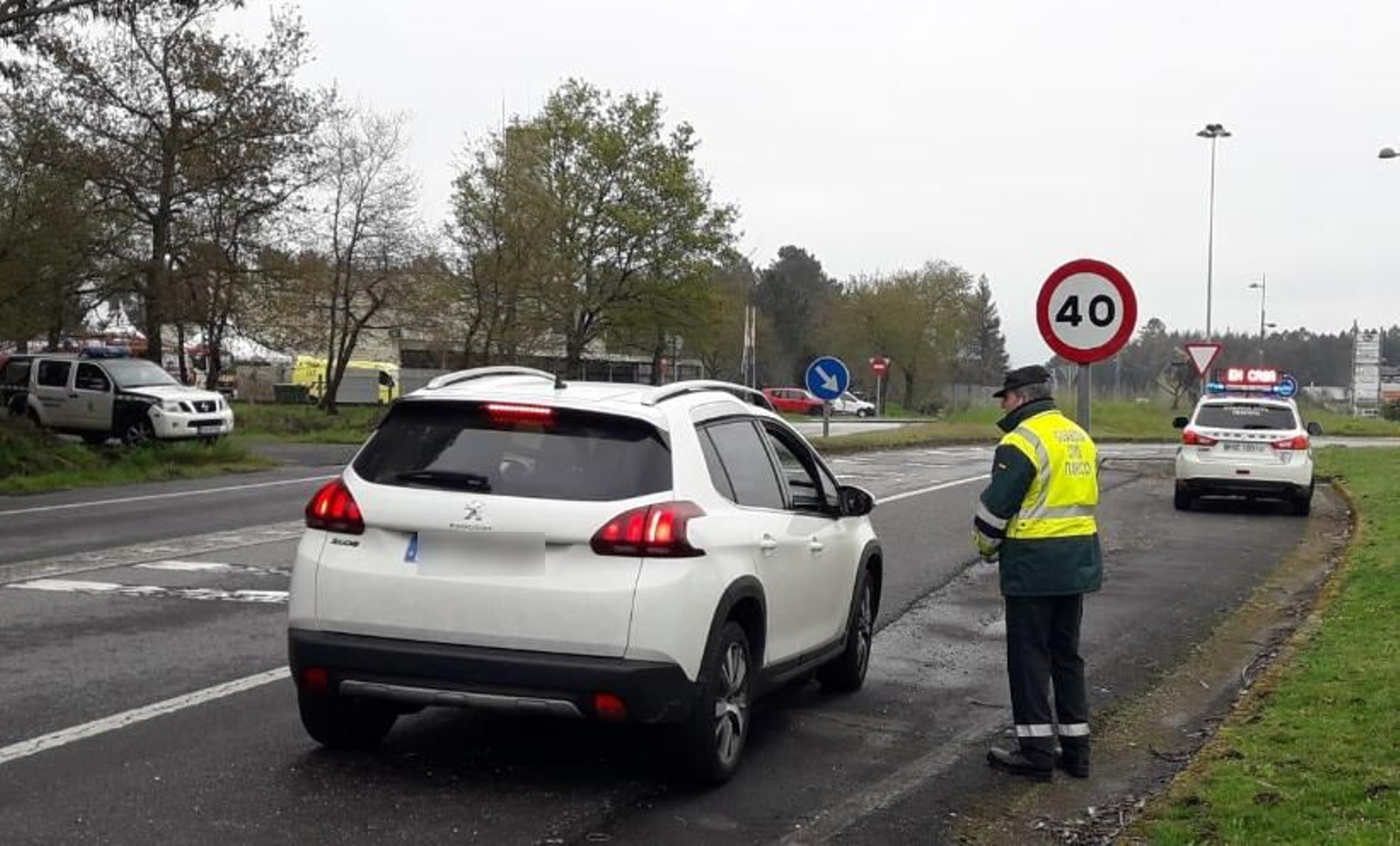 Control de tráfico en Lalín