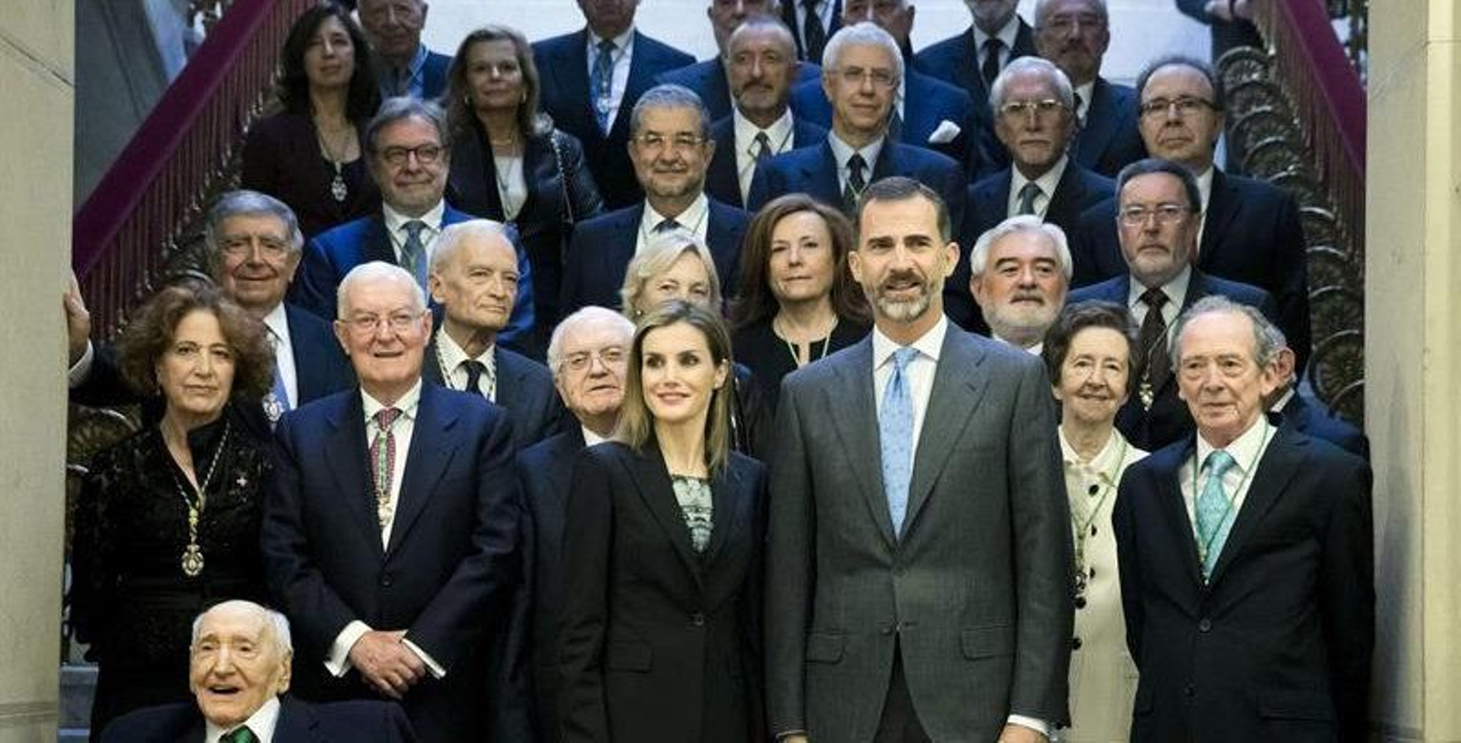 Los Reyes de España en la presentación del nuevo diccionario de la lengua.