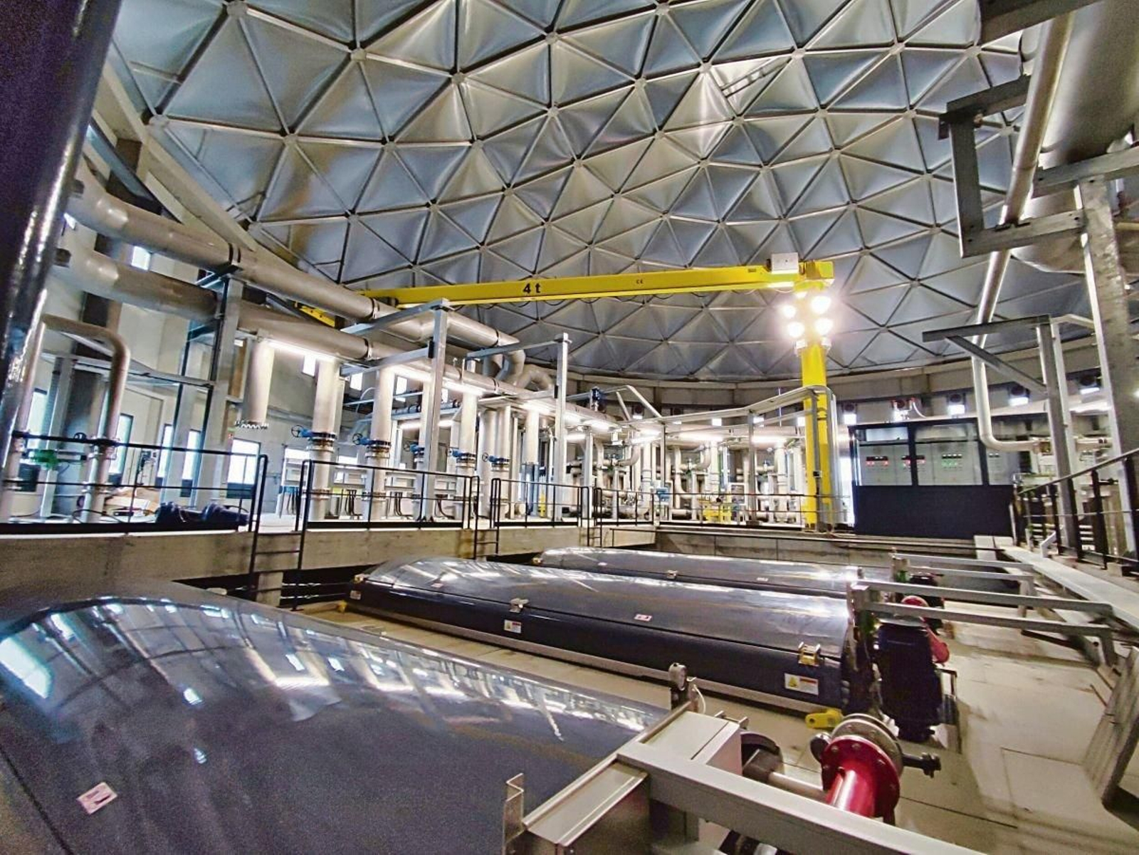 El nuevo edificio central de la potabilizadora, con los sistemas de microfiltración y ultrafiltración.