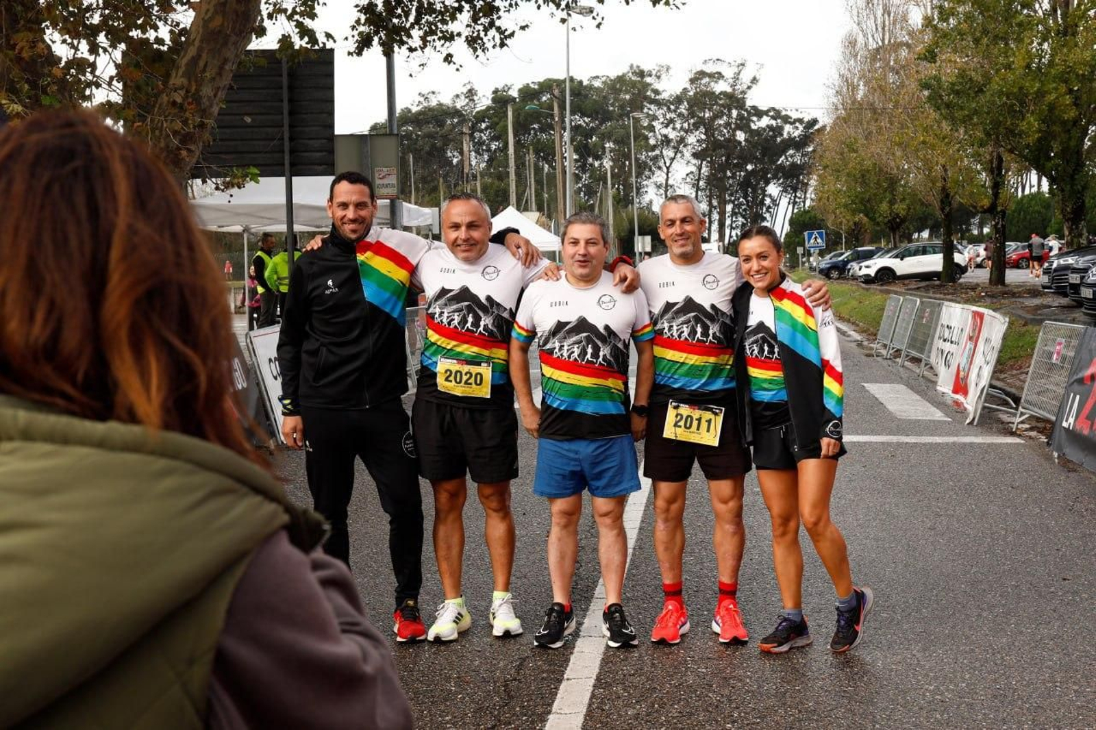 Foto de equipo antes iniciar la carrera.
