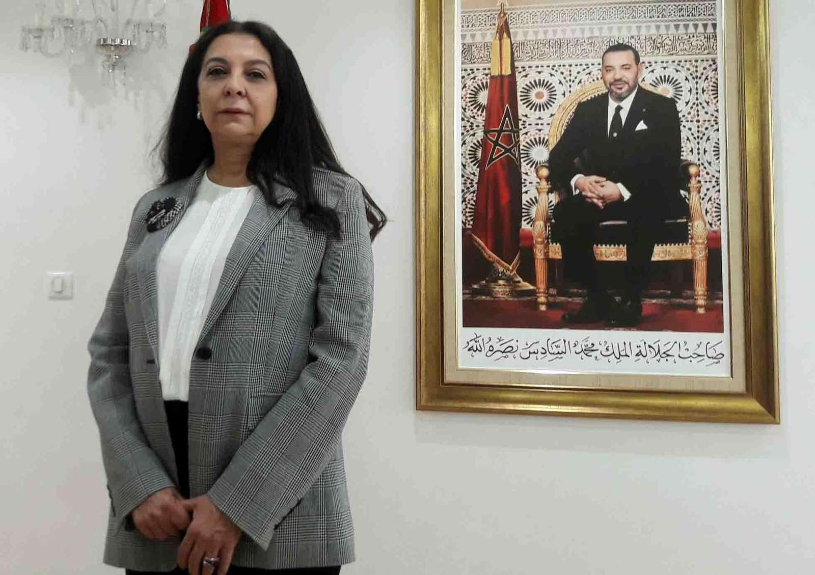 Fotografía de archivo, tomada el 21 de mayo de 2021 en Rabat, de la Embajadora de Marruecos en España, Karima Benyaich. EFE/Archivo/Javier Otazu