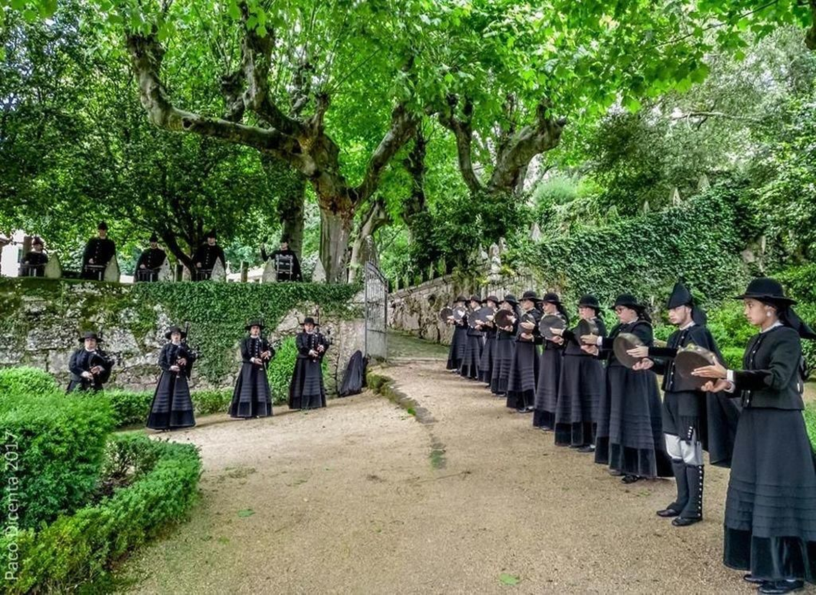 La Banda de Gaitas da Provincia de Pontevedra, durante una de sus actuación.