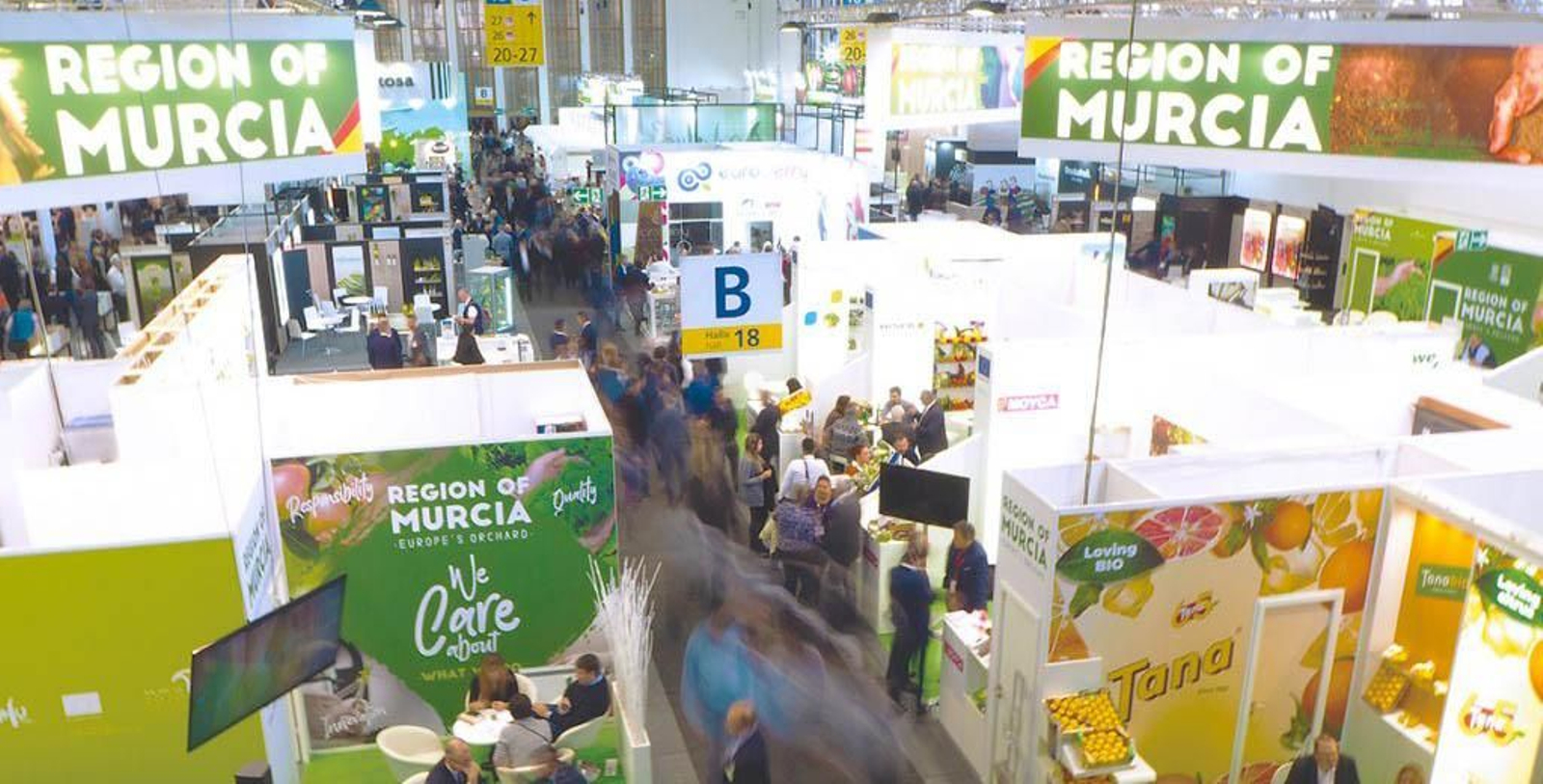Imagen del stand de la Región de Murcia en Fruit Logistica en ediciones anteriores