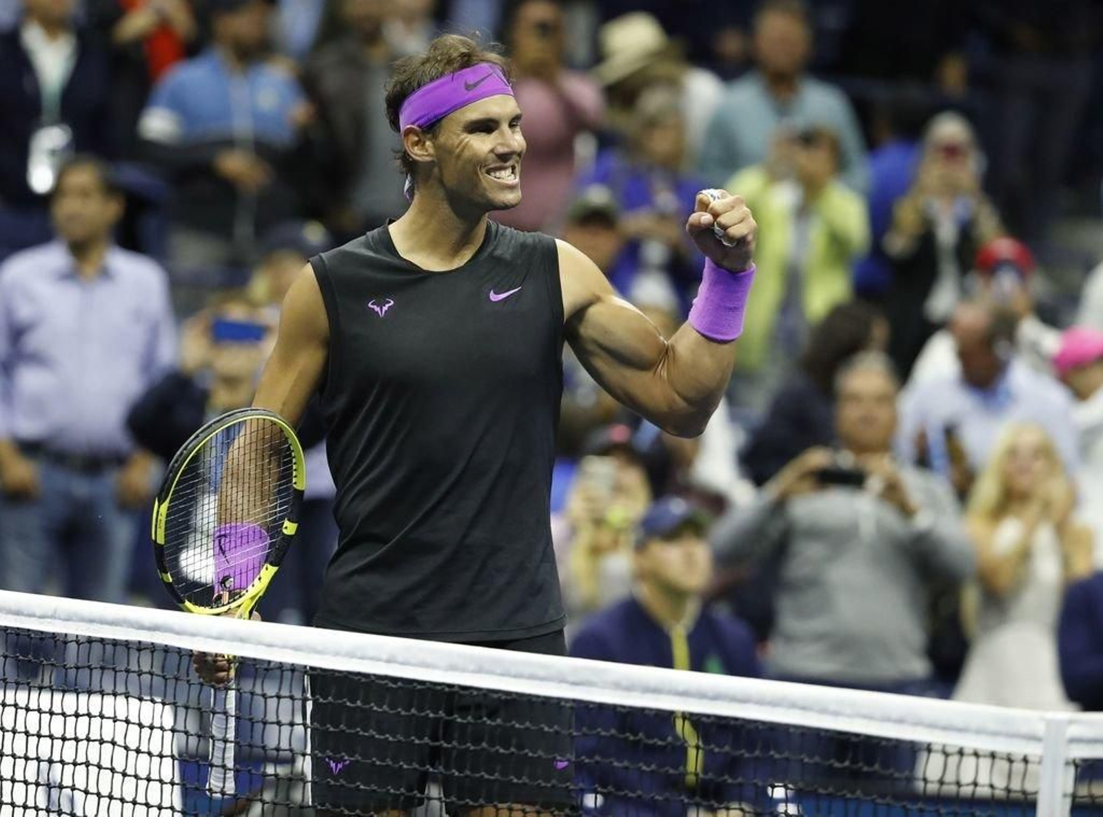 Nadal celebra un punto ante Berrettini en la semifinal del Us Open.