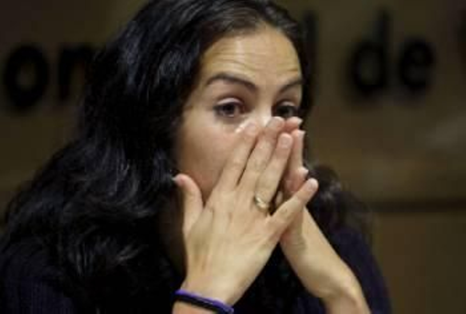 Silvia Albes, esposa de uno de los tripulantes secuestrados. (Foto: Salvador Sas)