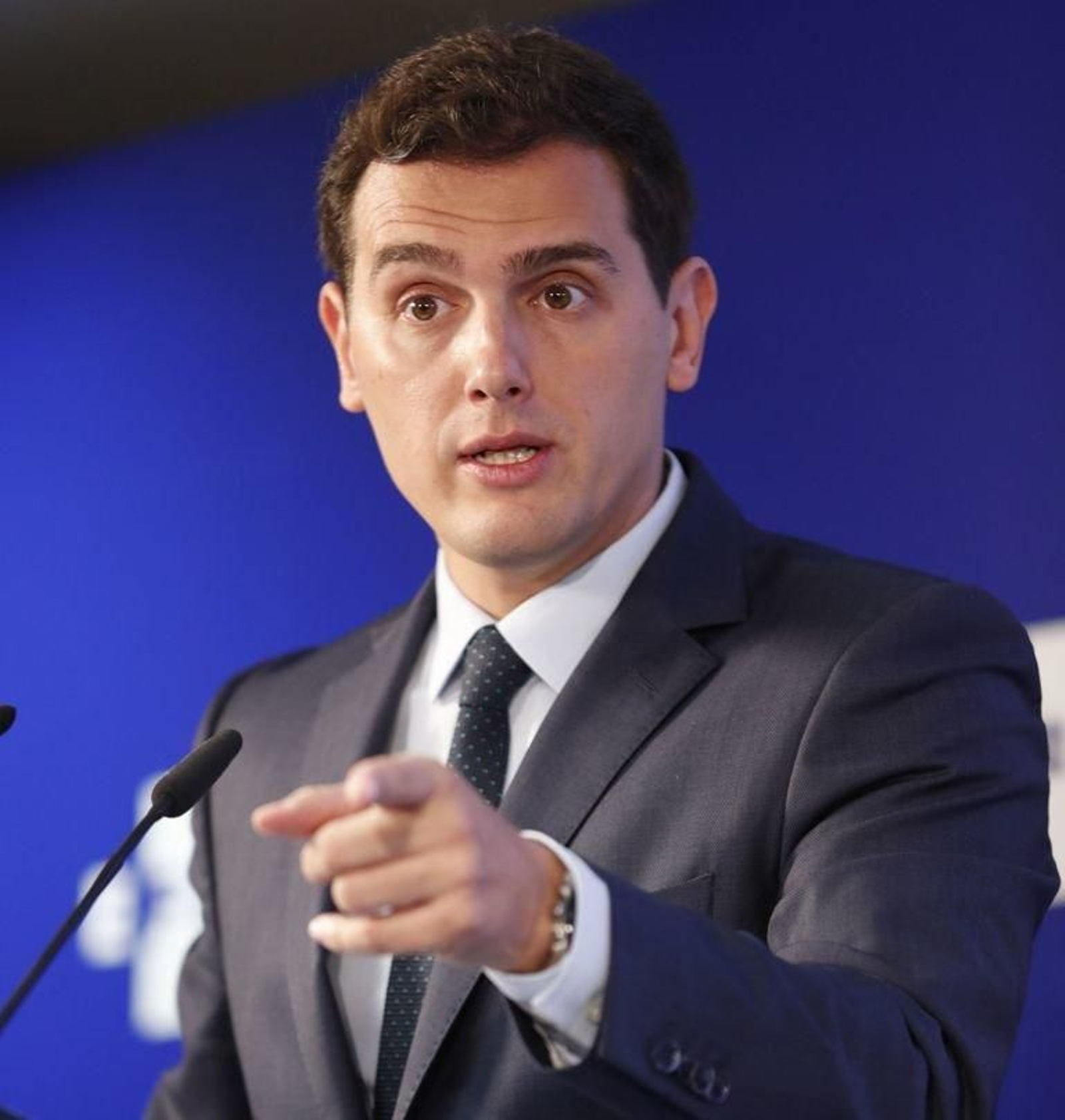 Rivera, durante su intervención en el foro de debate, en Madrid.