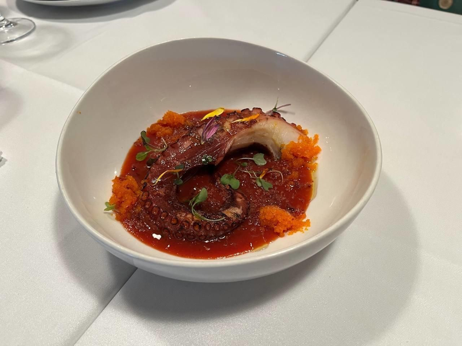 Pulpo elaborado en La Trastienda del Cuatro.