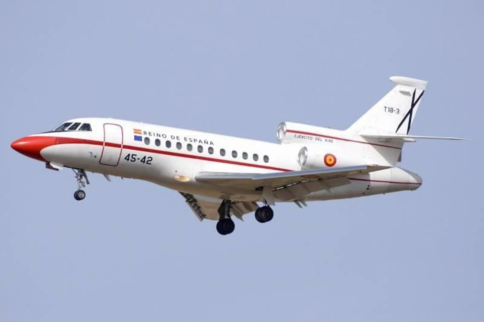 Falcon 900 del Grupo 45 de las Fuerzas Aéreas.