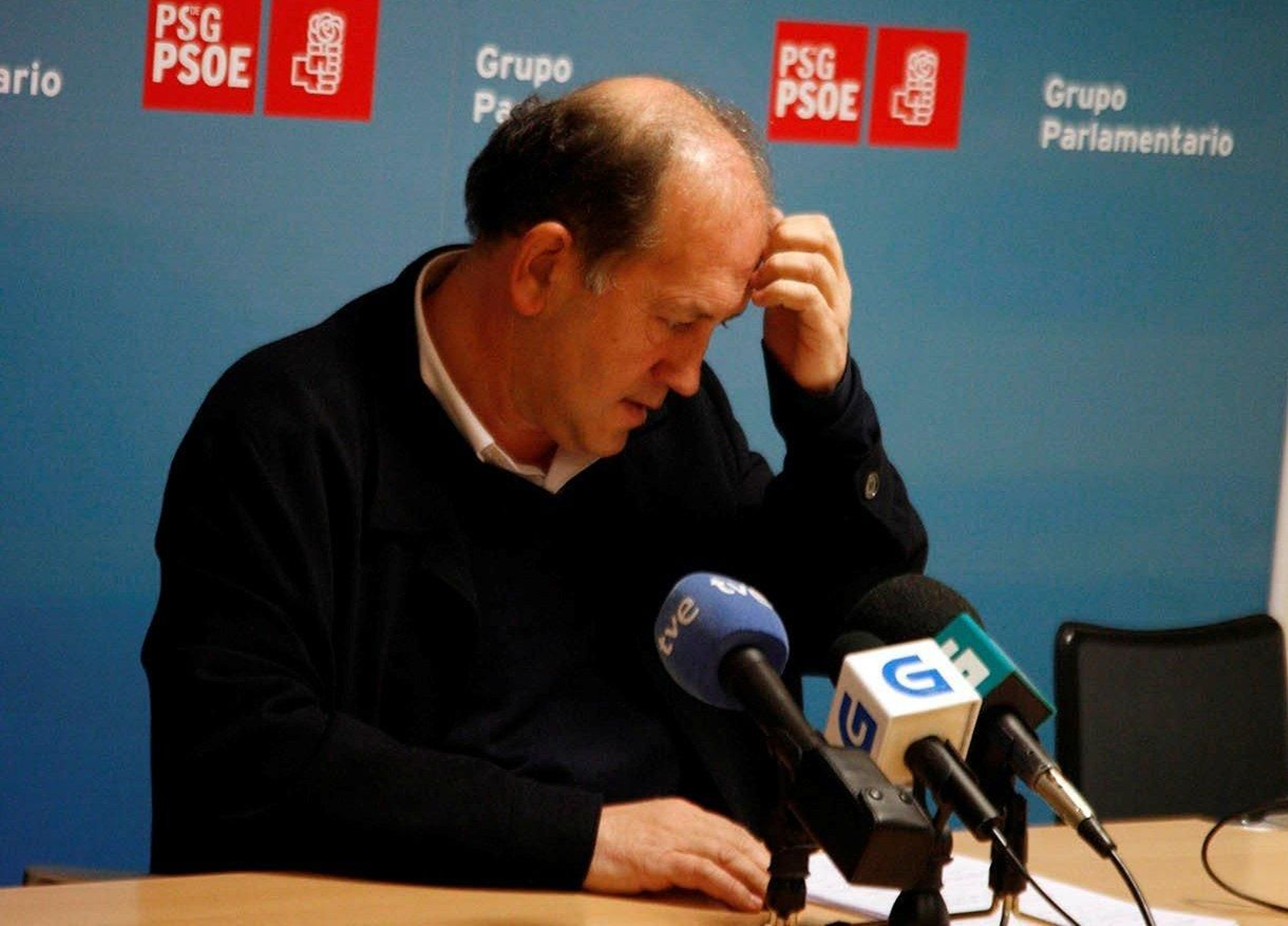 Fernández Leiceaga, durante su comparecencia de ayer.