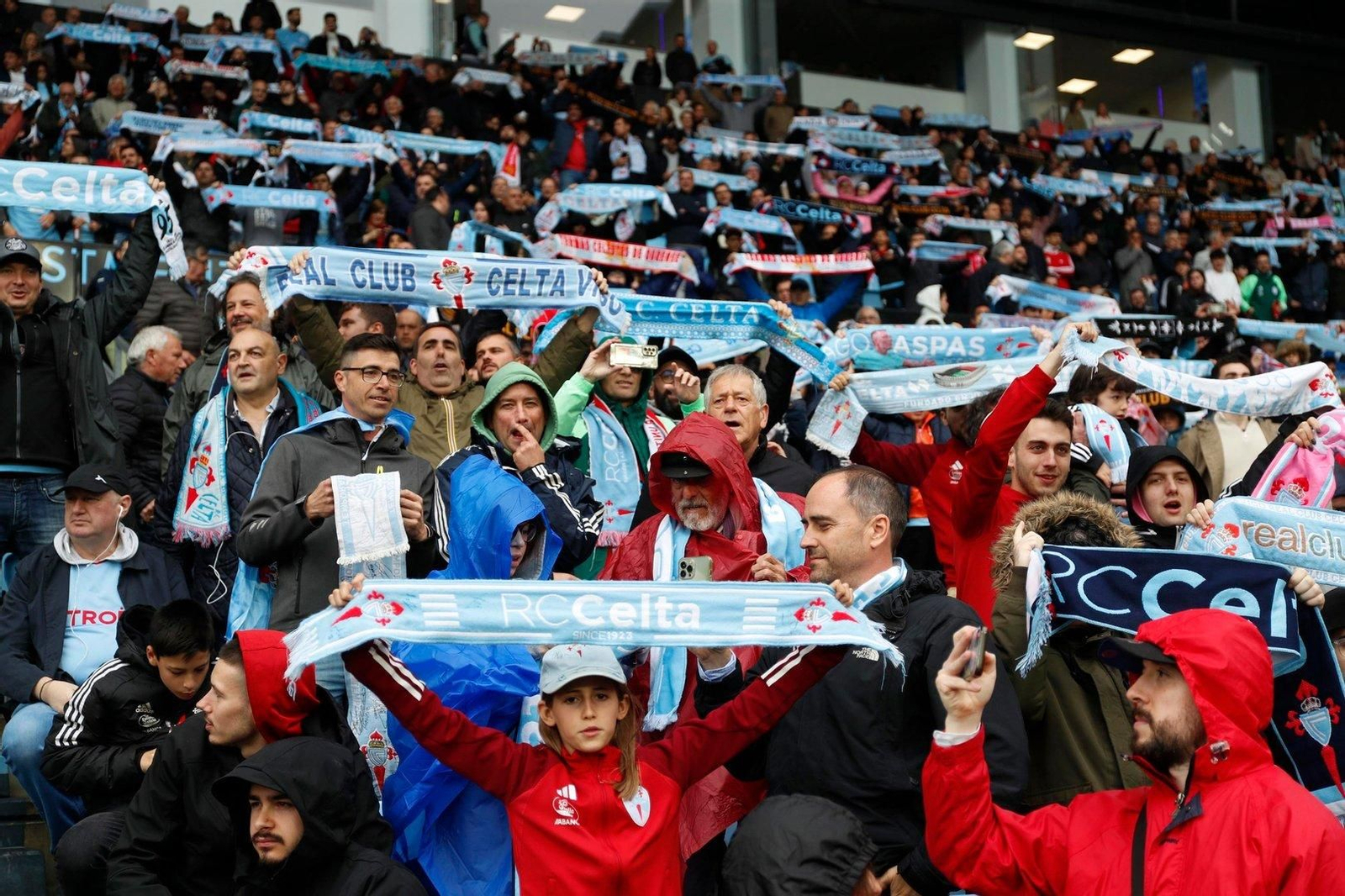 Aficionados celestes en Balaídos.
