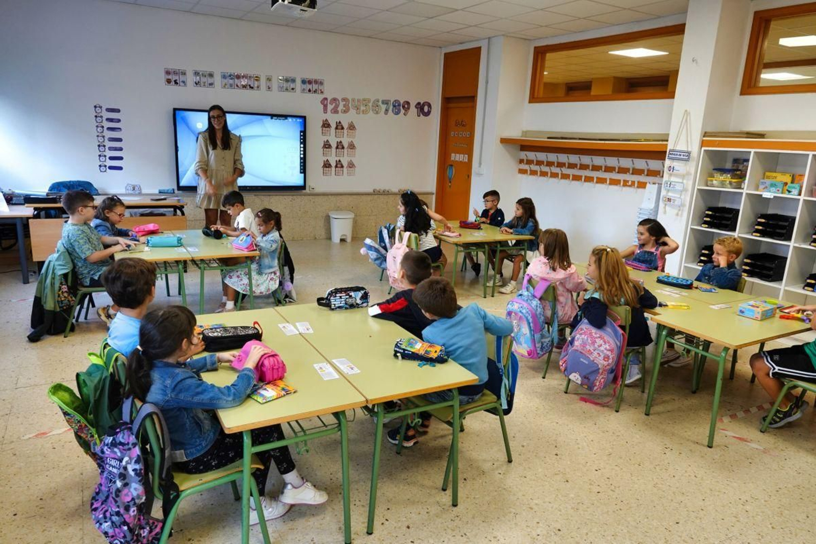 Imagen de un aula de Educación Primaria del colegio Pintor Laxeiro.