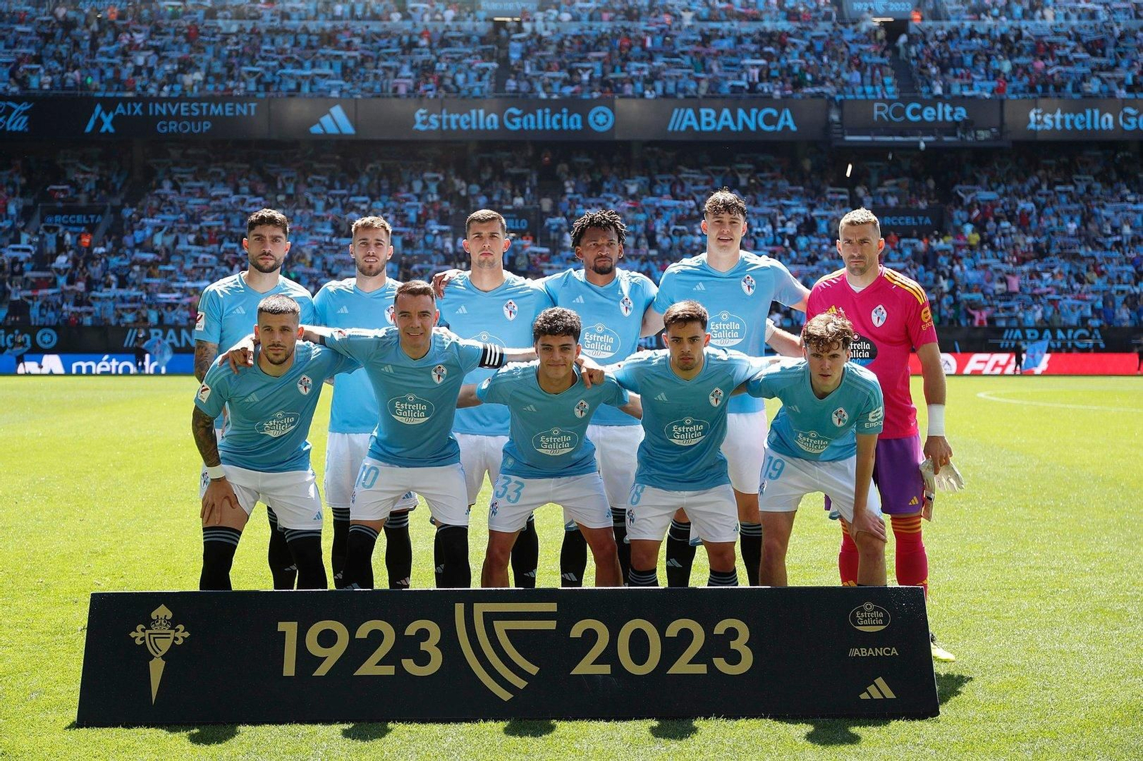 El once titular del Celta.